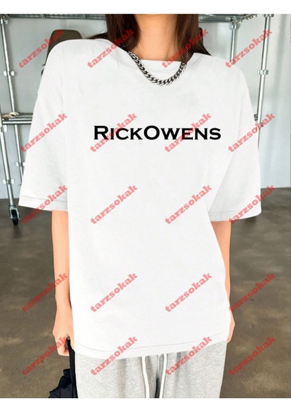 Rickowenss 1 Baskılı Oversize Yıkamalı Tshirt Beyaz fırsatları