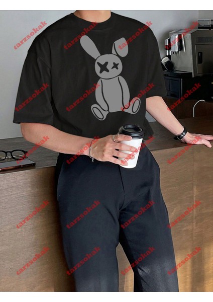 Minimal Vanny Baskılı Oversize Yıkamalı Tshirt Siyah fırsatları