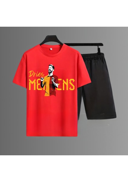 Dries Mertens Görselli Futbol Forma Baskılı Unisex Tişört Regular Fit T-Shirt Şort Takımı