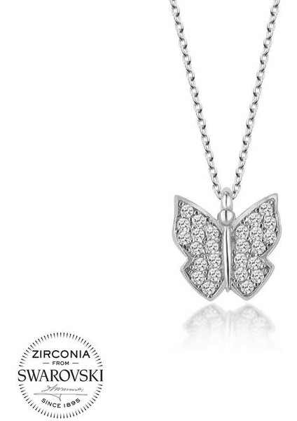 Swarovski Taşlı Gümüş Kelebek Kolye fiyatları