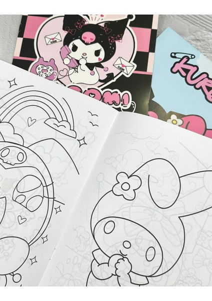 Sanrio Karakterli 3’lü Boyama Kitabı Seti Kuromi ve My Melodi Painting Book fiyatları