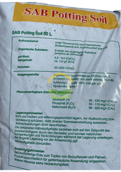 Gartengold Sab Saksı Torfu 50 Litre *ıthal* fiyatları