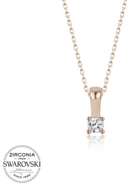 Swarovski Taşlı Gümüş Tektaş Bayan Kolye fiyatları