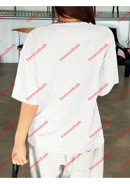 Kartal Baskılı Tshirt Beyaz
