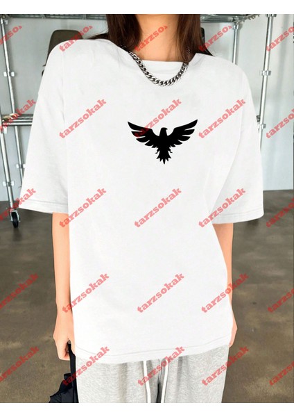 Kartal Baskılı Tshirt Beyaz fiyatları