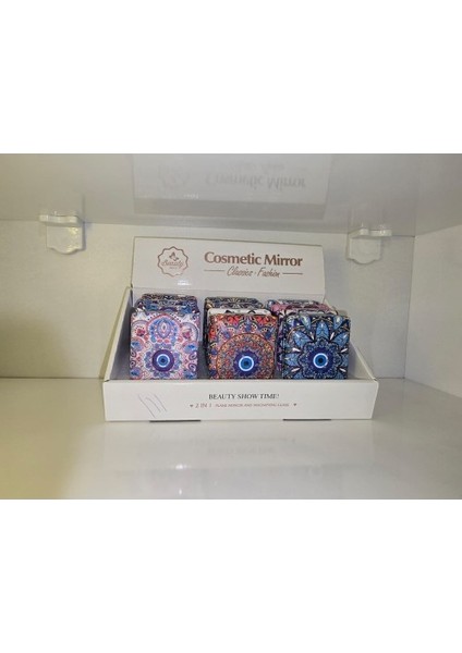 12'li Büyüteçli Dikdörtgen Cep Aynası fiyatları