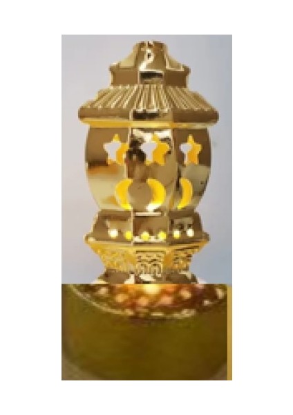 12'li Ramazan Ayaklı LED Işık Gold Renk Gün Işığı