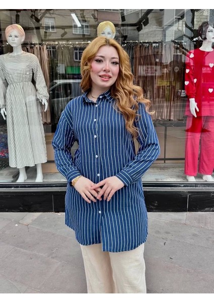 Çizgili Tunik Gömlek