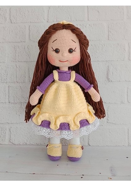 Mor Merve Bebek Amigurumi Organik Oyuncak