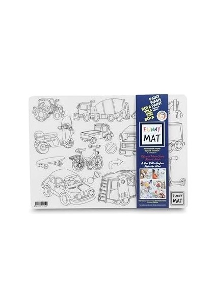 Metrashop Çocuk Funny Mat - Araçlar 25X35CM - Yeni