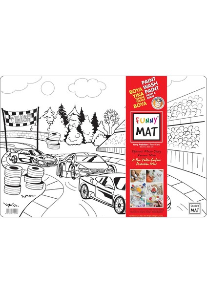 Metrashop Çocuk Funny Mat- Yarış Arabaları - Yeni