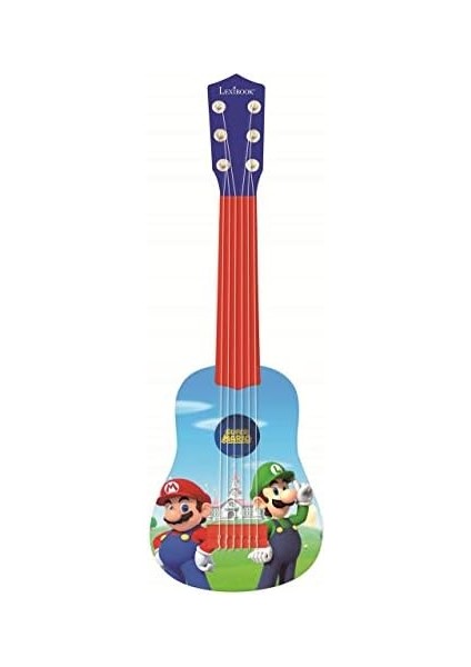 Mario Luigi My First Guitar, 6 Naylon Teller, 53 Cm, Kılavuz Dahil, Mavi/kırmızı, K200NI