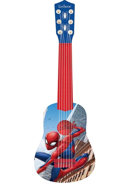 Mavi/kırmızı, Marvel Spider-Man Peter Parker Ilk Gitarım, 6 Naylon Teller, 53 Cm, Kılavuz Dahil, K200SP, 01