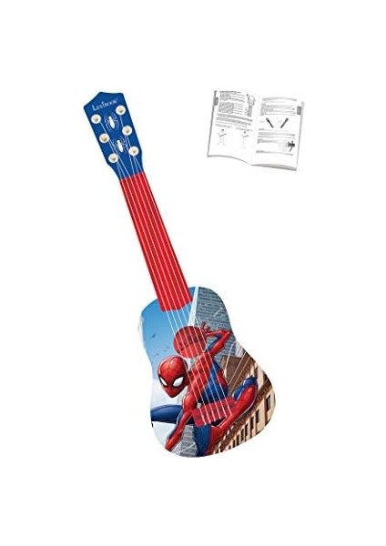 Mavi/kırmızı, Marvel Spider-Man Peter Parker Ilk Gitarım, 6 Naylon Teller, 53 Cm, Kılavuz Dahil, K200SP, 01