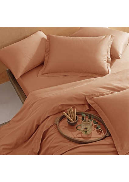Mix&match Pamuk Saten Çift Kişilik Saten Nevresim Kılıfı Turuncu fiyatları