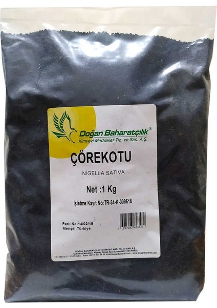 Çörek Otu Doğal Tane 1000 gr Paket
