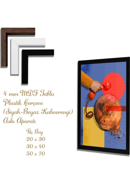 Ahşap Tablolar- Yapay Zeka ile Oluşturulmuş Görseller Uv Baskı-Mdf Tablo /300