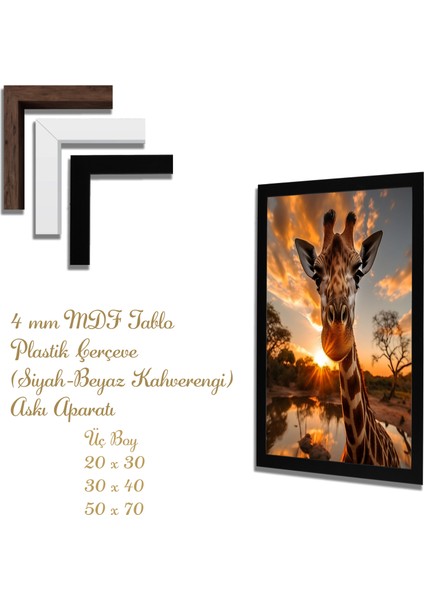 Ahşap Tablolar- Yapay Zeka ile Oluşturulmuş Görseller Uv Baskı-Mdf Tablo /7172