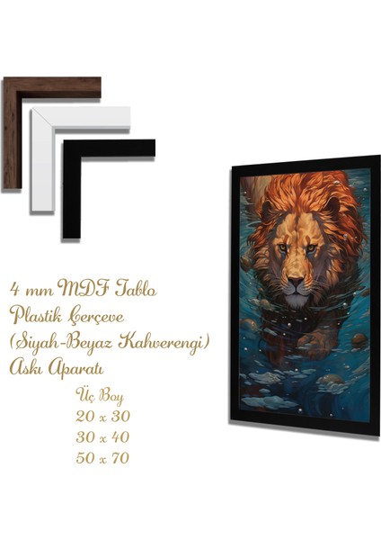 Ahşap Tablolar- Yapay Zeka ile Oluşturulmuş Görseller Uv Baskı-Mdf Tablo /5743