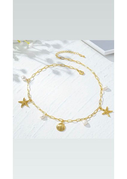 Gerçek Incili Deniz Yıldızlı , Deniz Kabuklu Charm Çelik Kolye fiyatları