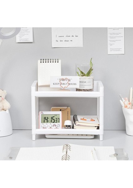 2 Katlı Çok Amaçlı Makyaj Organizeri Takı Kozmetik Mutfak Raf Düzenleyici