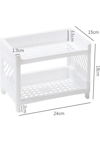2 Katlı Çok Amaçlı Makyaj Organizeri Takı Kozmetik Mutfak Raf Düzenleyici modelleri