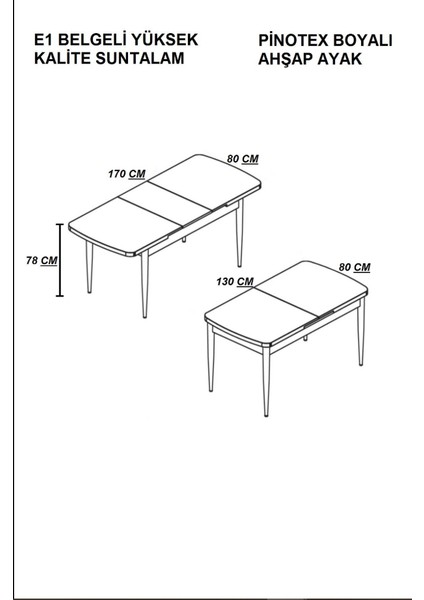 Won Serisi 6 Kişilik Açılır Masa Sandalye Takımı Mutfak Masası Takımı Yemek Masası Masa Takımı Metal Ayaklı indirimleri