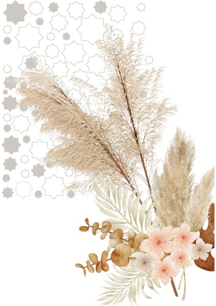 soft Bohem Çiçekli Bakara Ayeti Kombini |çerçeveli Cam Tablo 3lü Dikey fiyatları