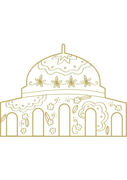 krem Kabe-Dua-Aksa Islami Desenli Kombini |çerçeveli Cam Tablo 3lü Dikey fiyatları