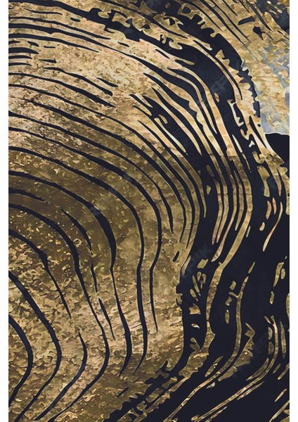 yeşil Gold Renk Soyut Ağaç Kabuğu Art |çerçeveli Cam Tablo 3lü Dikey modelleri