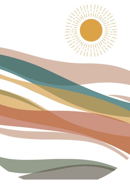 soft Pembe-Mavi Bohem Kombini|çerçeveli Cam Tablo 3lü Dikey fırsatları