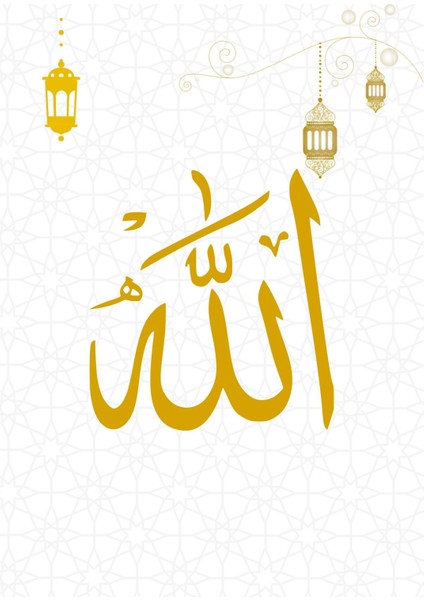 gold Allah-Mescid-I Aksa-Muhammed Islami Kombini |çerçeveli Cam Tablo 3lü Dikey fiyatları