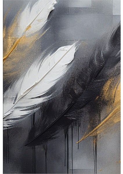 gri-Siyah-Gold Soyut Tüy Desen Kombini |çerçeveli Cam Tablo 3lü Dikey fiyatları