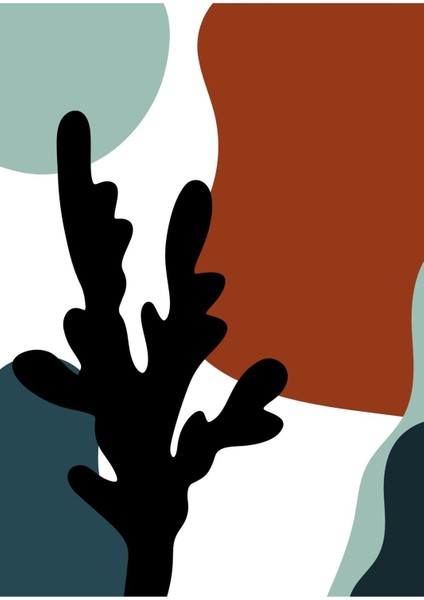 kahverengi-Turkuaz Bohem Yaprak Seti |çerçeveli Cam Tablo 3lü Dikey fiyatları