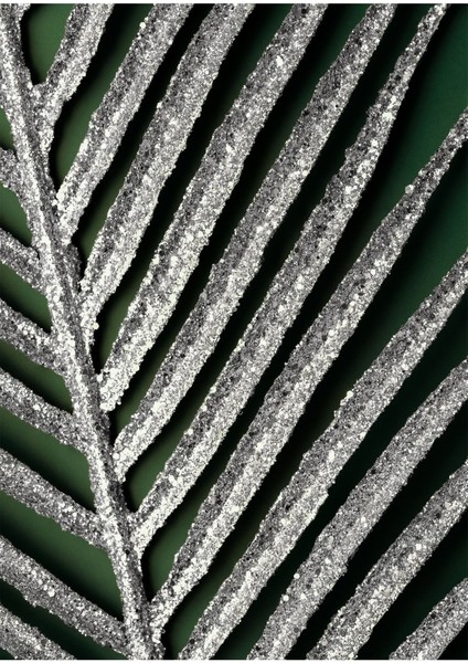 gümüş-Yeşil Yaprak Kombini|çerçeveli Cam Tablo 3lü Dikey modelleri