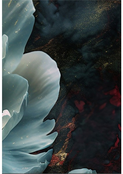 lacivert-Beyaz Çiçek Desenli Kombin |çerçeveli Cam Tablo 3lü Dikey fırsatları