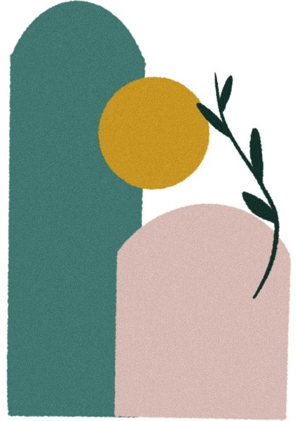 turkuaz-Hardal-Pudra Minimalist Bohem Seti 31 |çerçeveli Cam Tablo 3lü Dikey modelleri