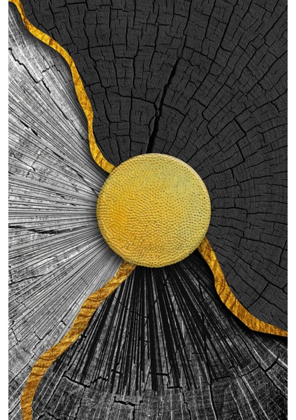 |siyah-Gri-Gold Kuş Balık Desen Soyut Set |çerçeveli Cam Tablo 3lü Dikey fiyatları