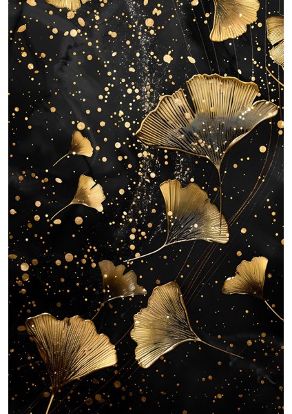 siyah-Gold Renk Soyut Kuş-Ağaç Seti 01 |çerçeveli Cam Tablo 3lü Dikey fiyatları