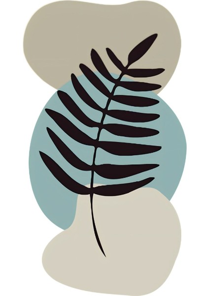 soft Gri Mavi Minimalist Yapraklı Set |çerçeveli Cam Tablo 3lü Dikey fiyatları