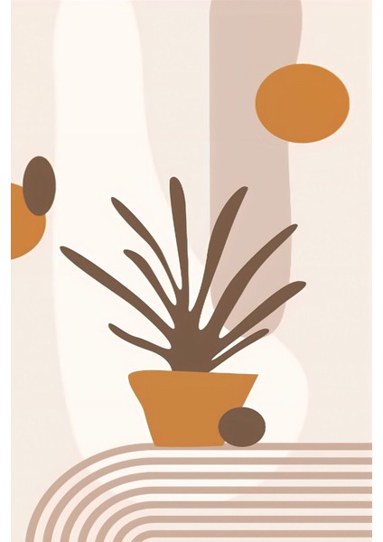 kahverengi-Krem Bohem Seti 003 |çerçeveli Cam Tablo 3lü Dikey modelleri