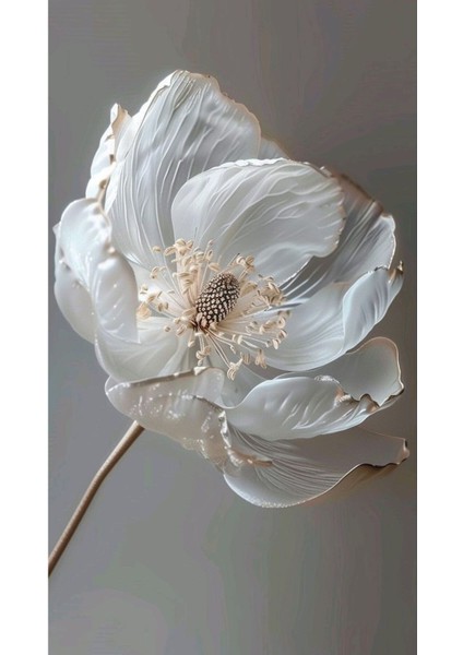 rose-Turuncu-Krem Renk Soft Çiçek Kombin 2 |çerçeveli Cam Tablo 3lü Dikey fırsatları