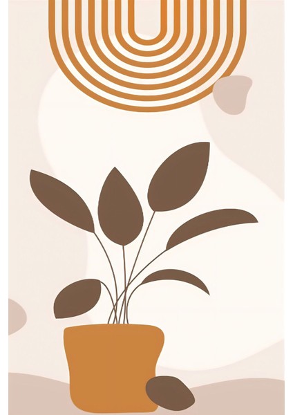 kahverengi-Krem Bohem Seti 003 |çerçeveli Cam Tablo 3lü Dikey fırsatları