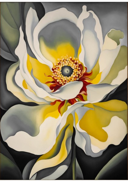 sarı-Gri Çiçek Kombini Iı |çerçeveli Cam Tablo 3lü Dikey fiyatları