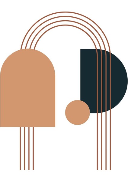 krem-Kahve Bohem Soyut Seti |çerçeveli Cam Tablo 3lü Dikey modelleri