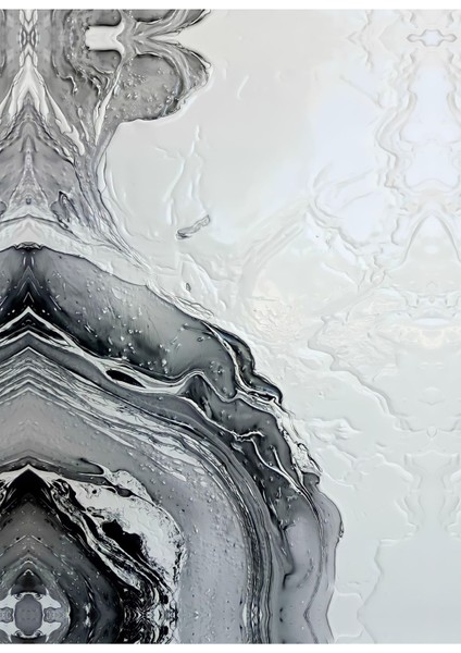 siyah Beyaz Renk Sevilen Soyut Dalga Seti 2 |çerçeveli Cam Tablo 3lü Dikey fırsatları