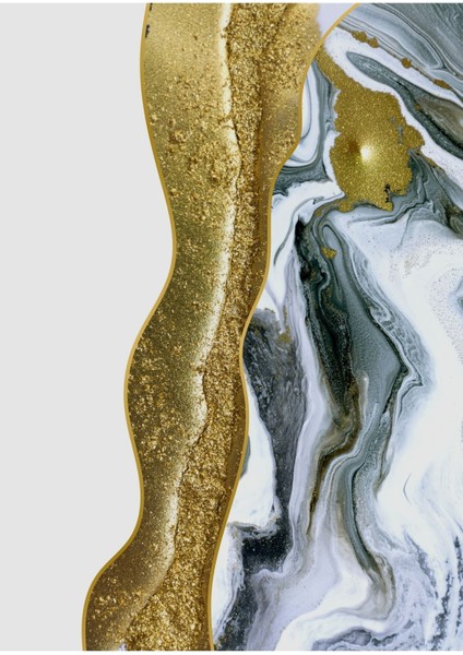 |gri-Beyaz-Gold Soyut Kombini 02 |çerçeveli Cam Tablo 3lü Dikey fiyatları