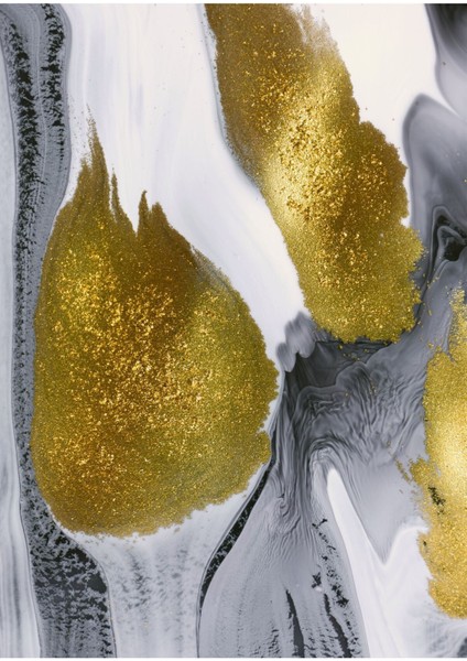 |gri-Beyaz-Gold Soyut Kombini 02 |çerçeveli Cam Tablo 3lü Dikey fırsatları