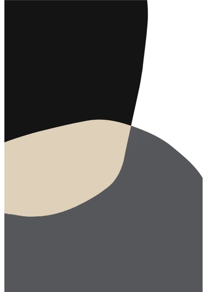 antrasit Gri-Krem Modern Soyut Vektörel 3 Çalışma |çerçeveli Cam Tablo 3lü Dikey fırsatları