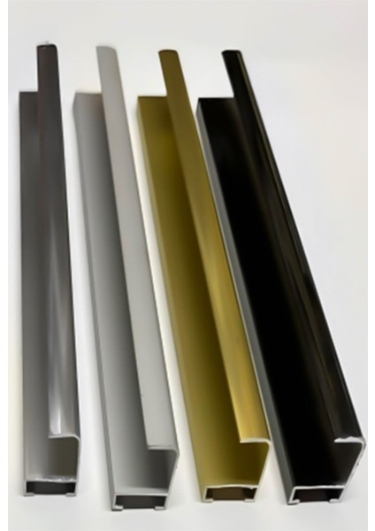 |siyah-Gold Soyut Kombini 4 |çerçeveli Temperli Cam Tablo 3lü Dikey